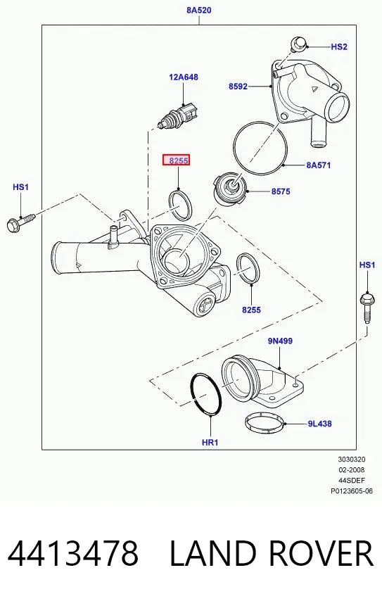 Uszczelka termostatu 4413478 Land Rover