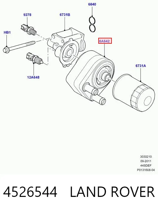 Chłodnica oleju 4526544 Land Rover