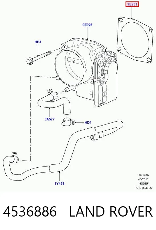Uszczelka przepustnicy 4536886 Land Rover
