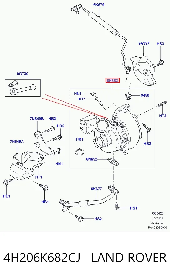 Turbina 4H206K682CJ Land Rover