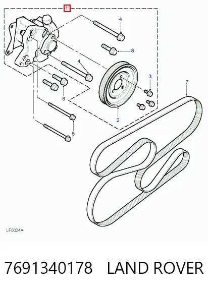 Pompa wspomagania hydraulicznego kierownicy 7691340178 Land Rover