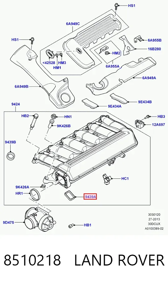 Uszczelka kolektora ssącego 8510218 Land Rover