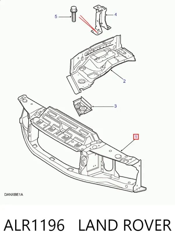 Osłona chłodnicy kompletna (panel mocowania reflektorów) Land Rover Range Rover II