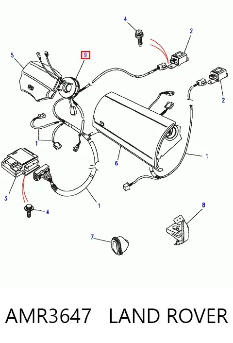 Pierścień kontaktowy AIRBAG, taśma kierownicy  Land Rover Range Rover II