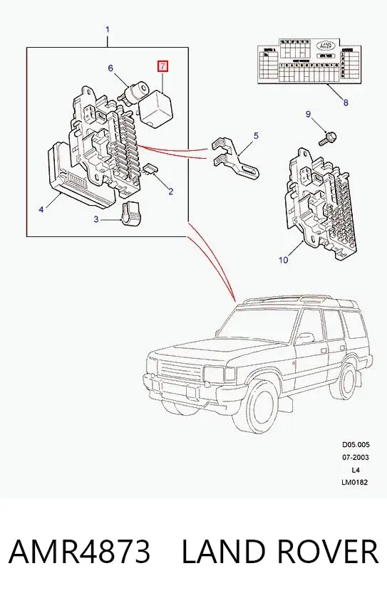 Elektryczne przekaźnik wielofunkcyjne AMR4873 Land Rover