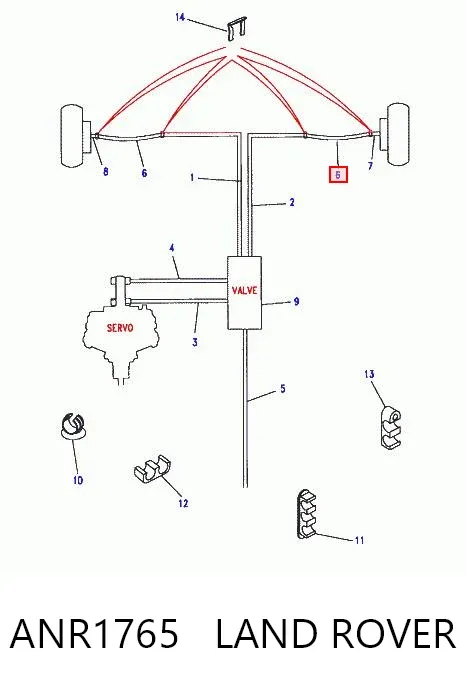 Przewód hamulcowy przedni ANR1765 Land Rover
