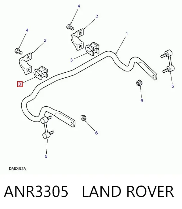 Tuleja stabilizatora przedniego ANR3305 Land Rover