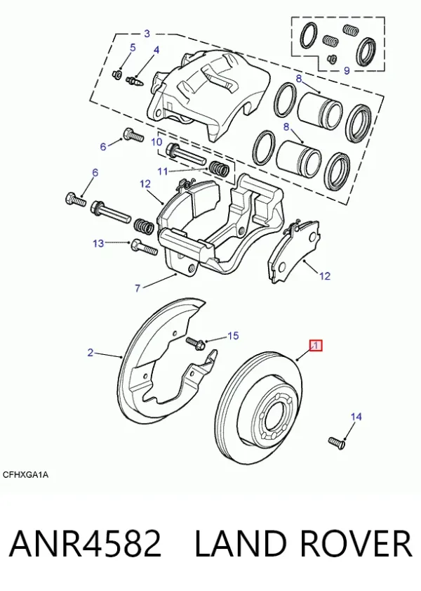 Tarcza hamulcowa przednia ANR4582 Land Rover