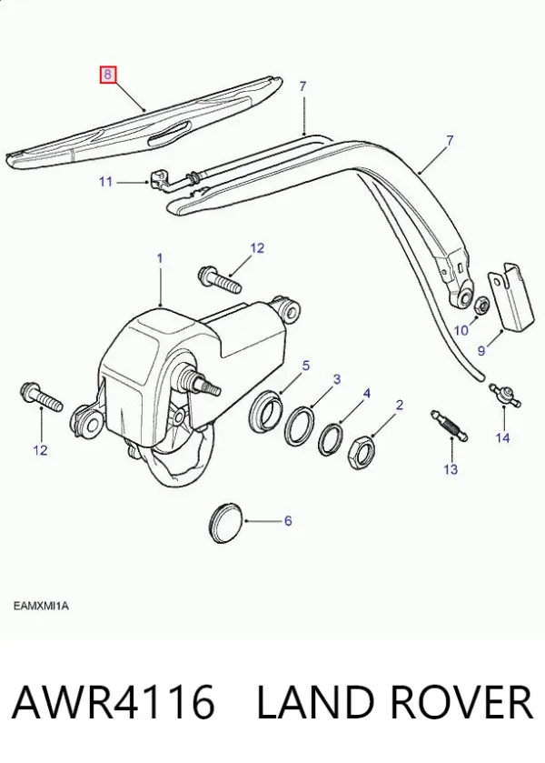 Pióro wycieraczki szyby tylnej AWR4116 Land Rover