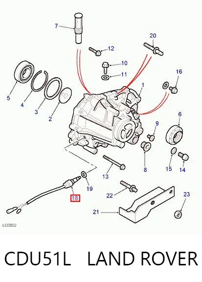 Czujnik włączania światła cofania CDU51L Land Rover