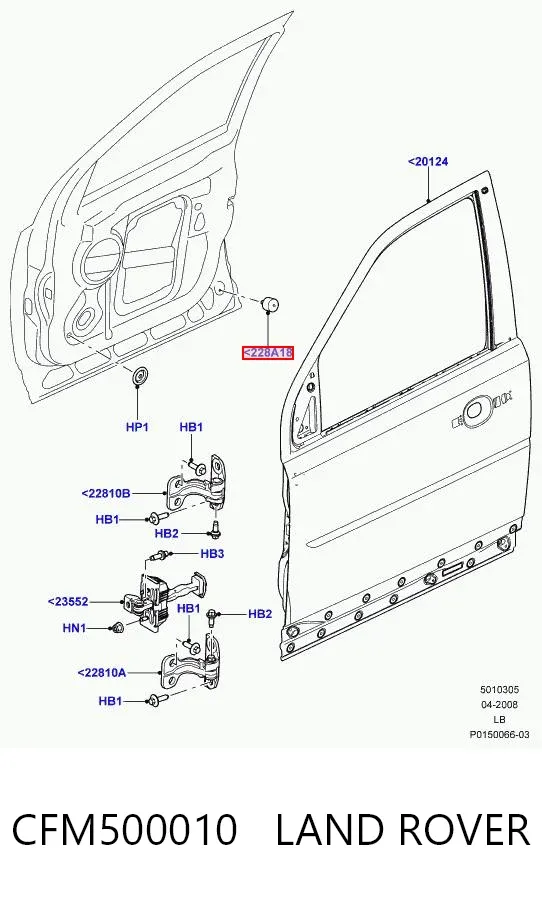 Odbojnik drzwi CFM500010 Land Rover