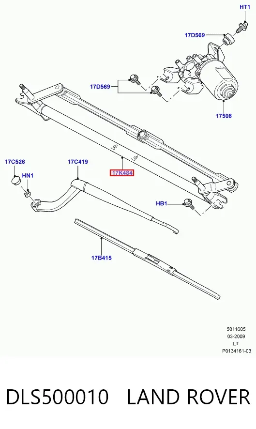 Mechanizm wycieraczek Land Rover Range Rover SPORT I