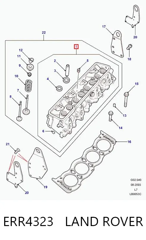 Głowica cylindrów Land Rover Discovery II