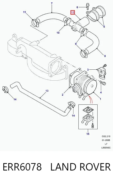Regulator biegu jałowego ERR6078 Land Rover
