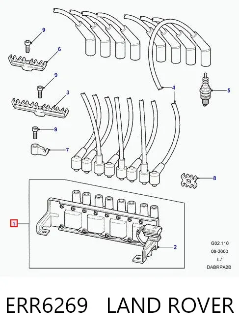 Cewka zapłonowa ERR6269 Land Rover