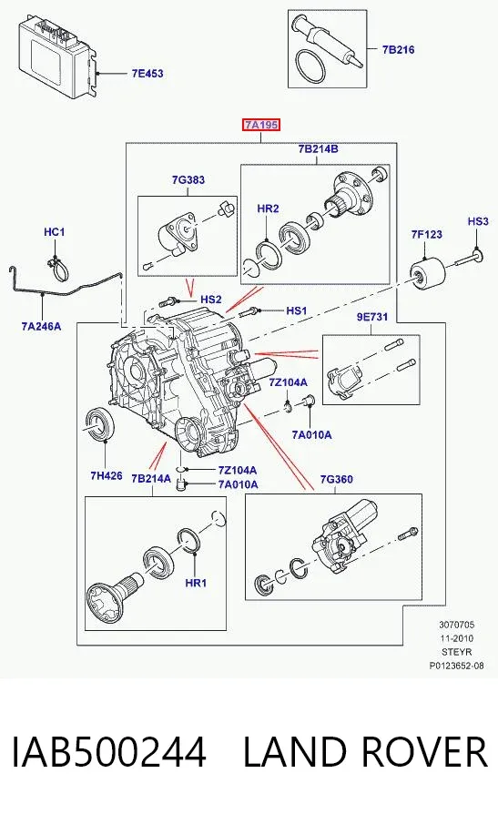 Skrzynia rozdzielcza IAB500244 Land Rover