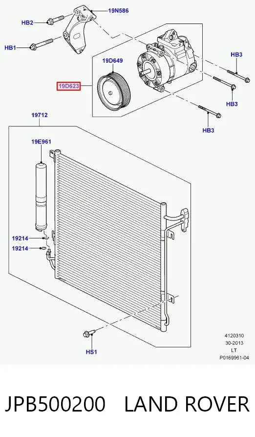 Sprężarka klimatyzacji JPB500200 Land Rover