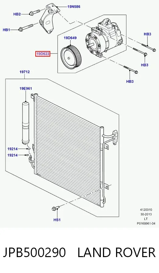 Sprężarka klimatyzacji JPB500290 Land Rover