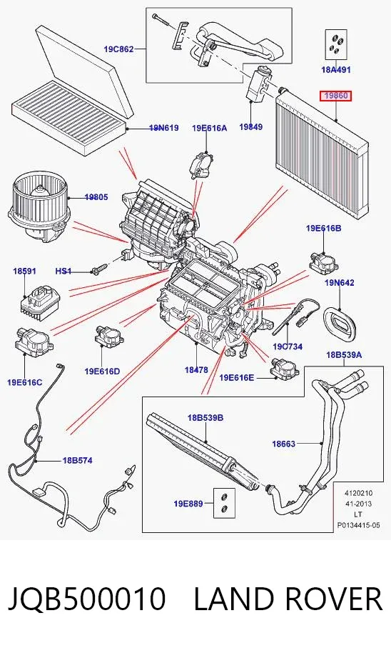 Parownik klimatyzacji Land Rover Discovery III