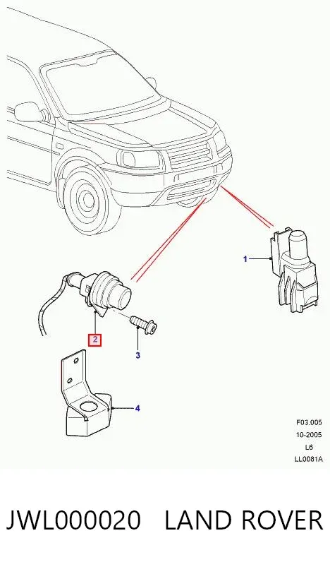Czujnik temperatury zewnętrznej JWL000020 Land Rover