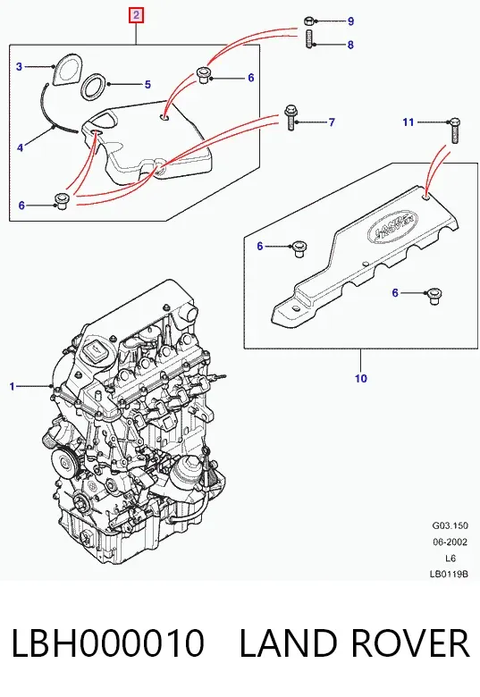 Pokrywa silnika dekoracyjna Land Rover Freelander I
