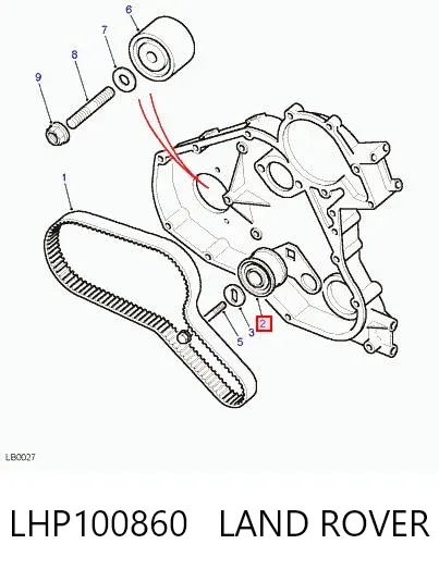 Rolka napinacza paska rozrządu LHP100860 Land Rover