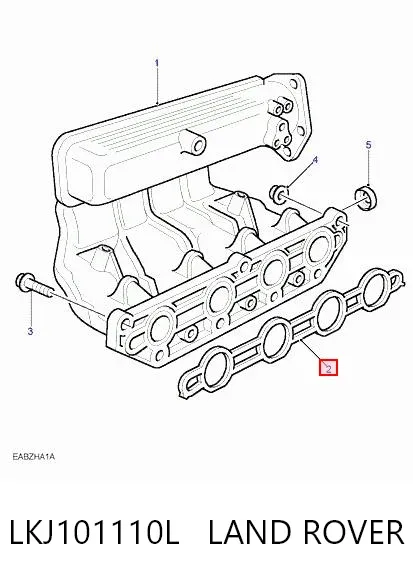 Uszczelka kolektora ssącego dolna LKJ101110L Land Rover
