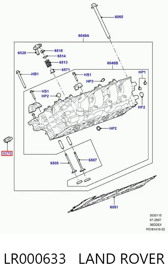 Czujnik ciśnienia oleju LR000633 Land Rover