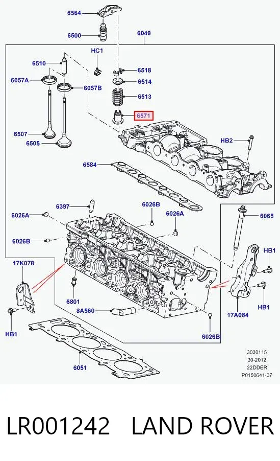 Uszczelniacz zaworu dolotowego/wylotowego Peugeot 4007 VU, VV