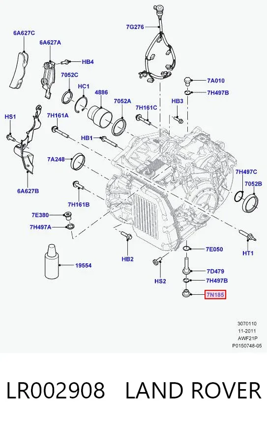 Korek miski automatycznej skrzyni biegów LR002908 Land Rover