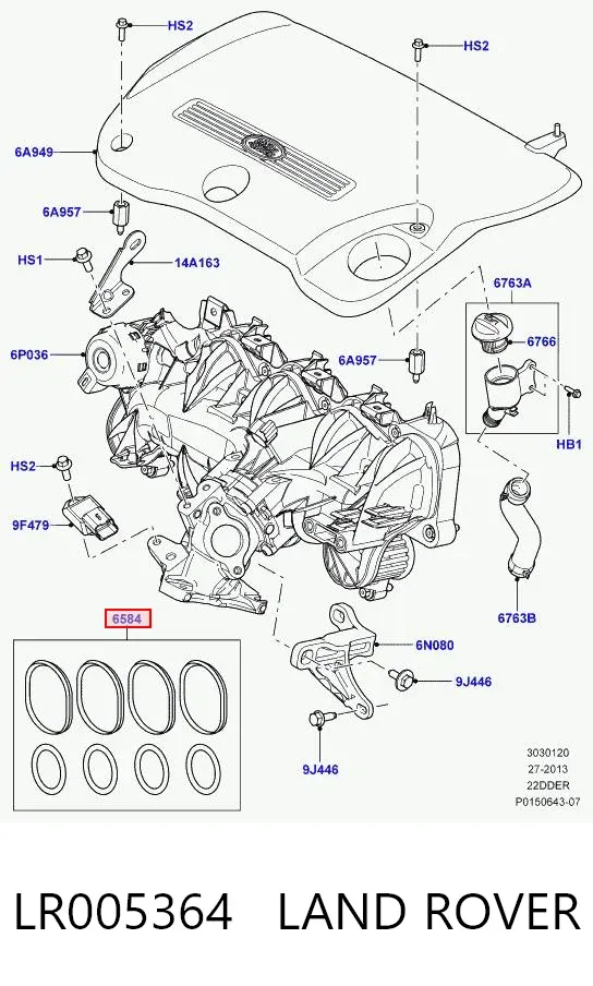 Uszczelka kolektora ssącego LR005364 Land Rover