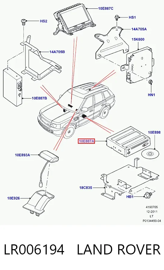 Radioodtwarzacz (radio AM/FM) Land Rover Range Rover III