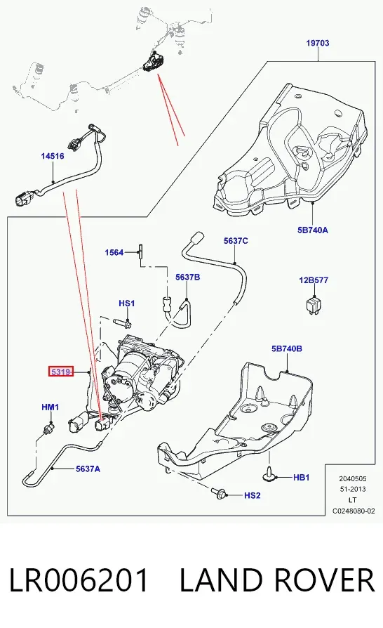 Kompresor zawieszenia pneumatycznego LR006201 Land Rover