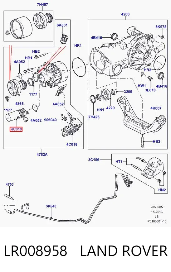 Pompa sprzęgła Haldex LR008958 Land Rover