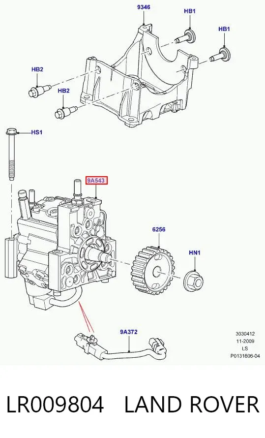 Pompa wtryskowa wysokiego ciśnienia LR009804 Land Rover