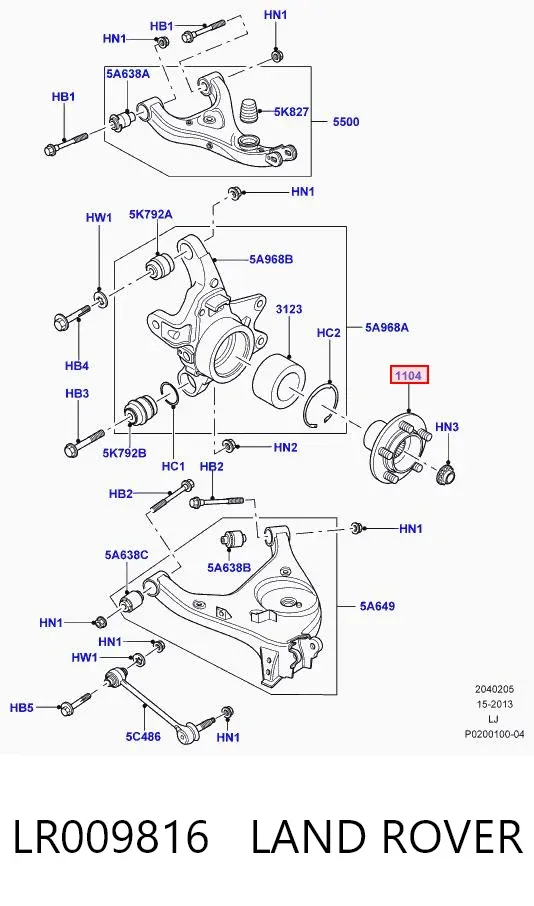 Piasta tylna Land Rover Range Rover III