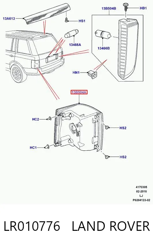 Lampa zespolona tylna lewa Land Rover Range Rover III