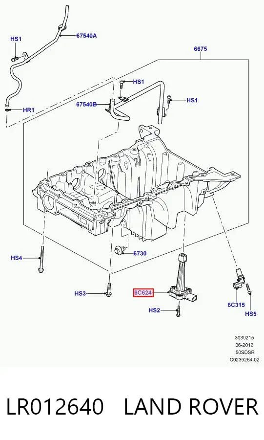 Czujnik poziomu oleju silnikowego LR012640 Land Rover