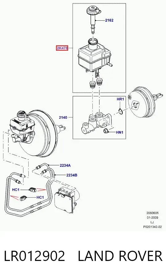 Zbiorniczek głównego cylindra hamulcowego (płynu hamulcowego) Land Rover Range Rover III