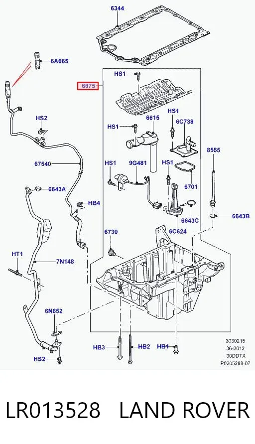 Miska olejowa silnika LR013528 Land Rover