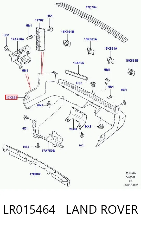 Zderzak tylny Land Rover Discovery IV