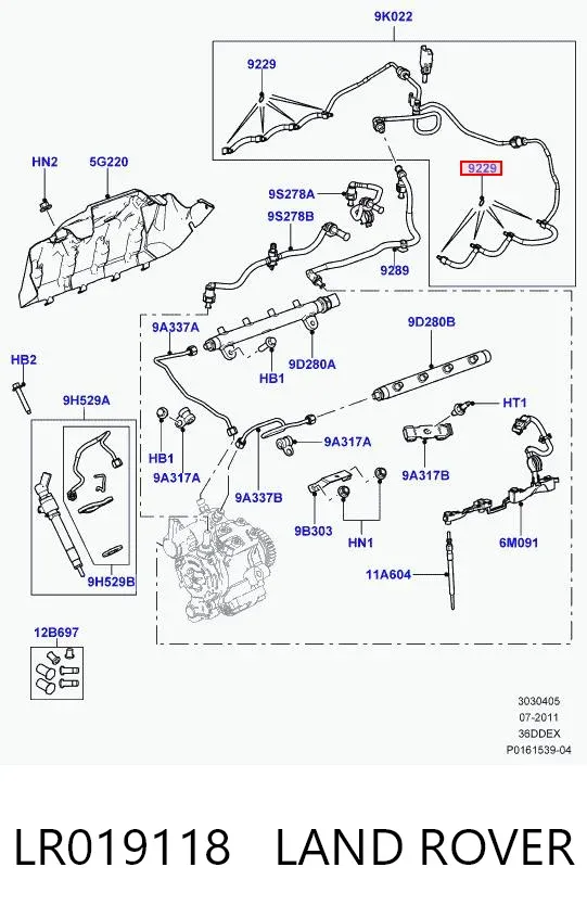 Uszczelka pierścieniowa rurki paliwowej LR019118 Land Rover