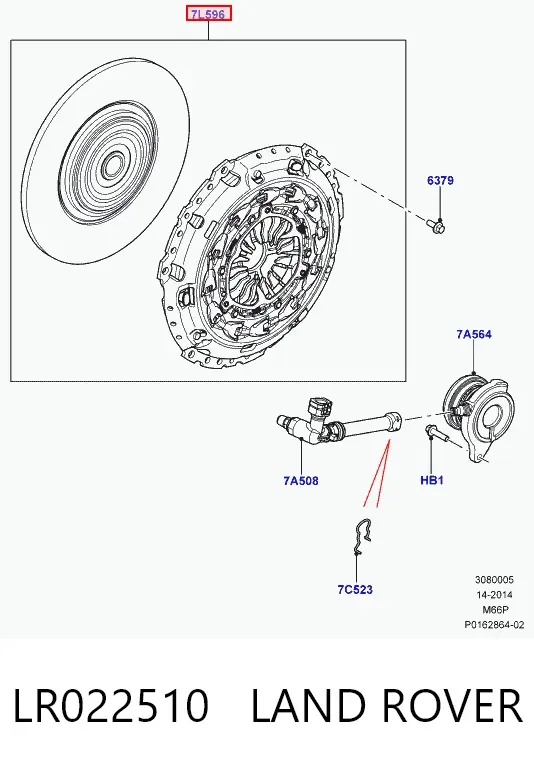Zestaw sprzęgła (3 części) Land Rover Freelander II