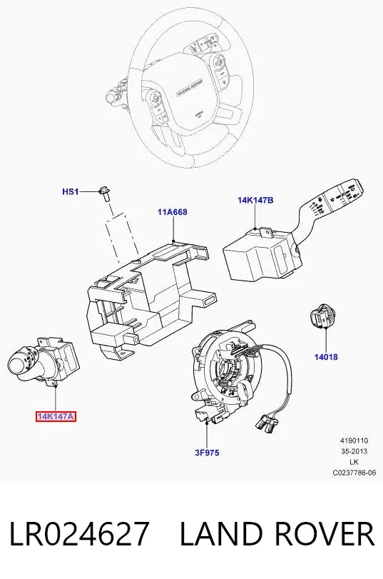 Przełącznik zespolony lewy LR024627 Land Rover