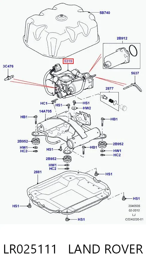 Kompresor zawieszenia pneumatycznego LR025111 Land Rover