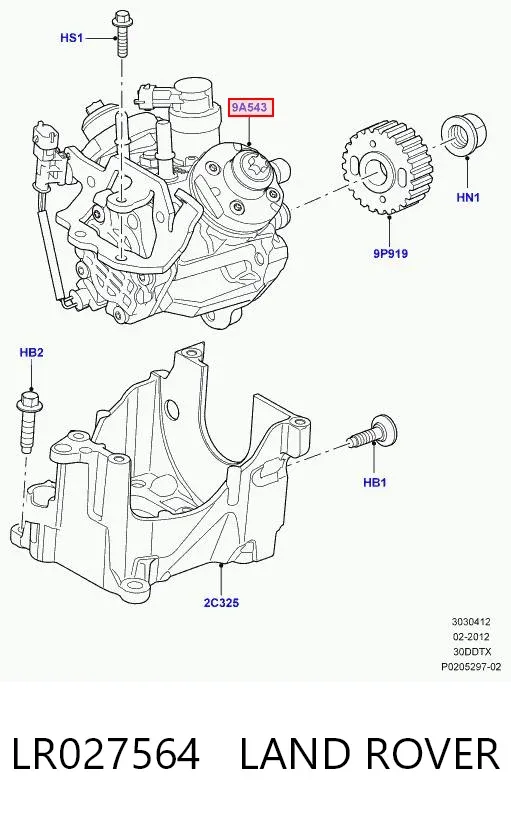 Pompa wtryskowa wysokiego ciśnienia LR027564 Land Rover