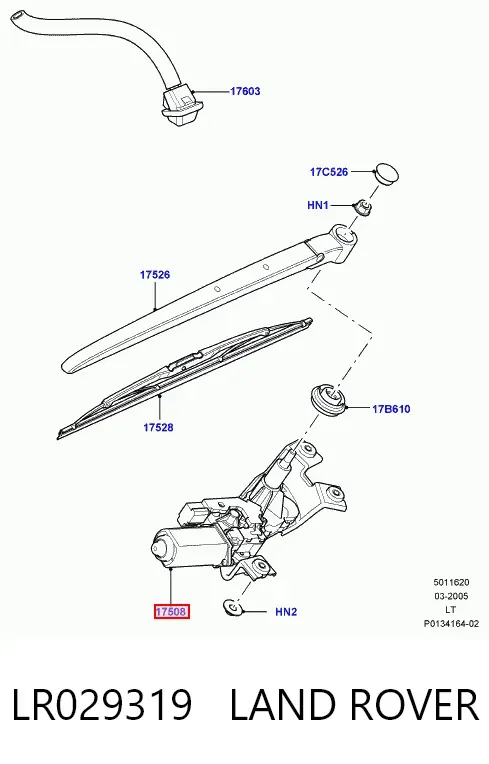 Silniczek wycieraczki tylnej szyby LR029319 Land Rover