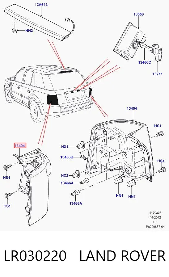 Lampa zespolona tylna prawa Land Rover Range Rover SPORT I
