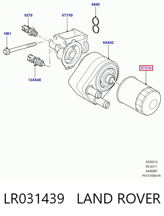 Filtr oleju LR031439 Land Rover