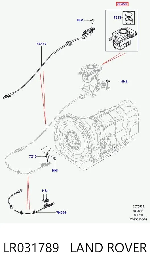 Mechanizm zmiany biegów (cięgno) LR031789 Land Rover